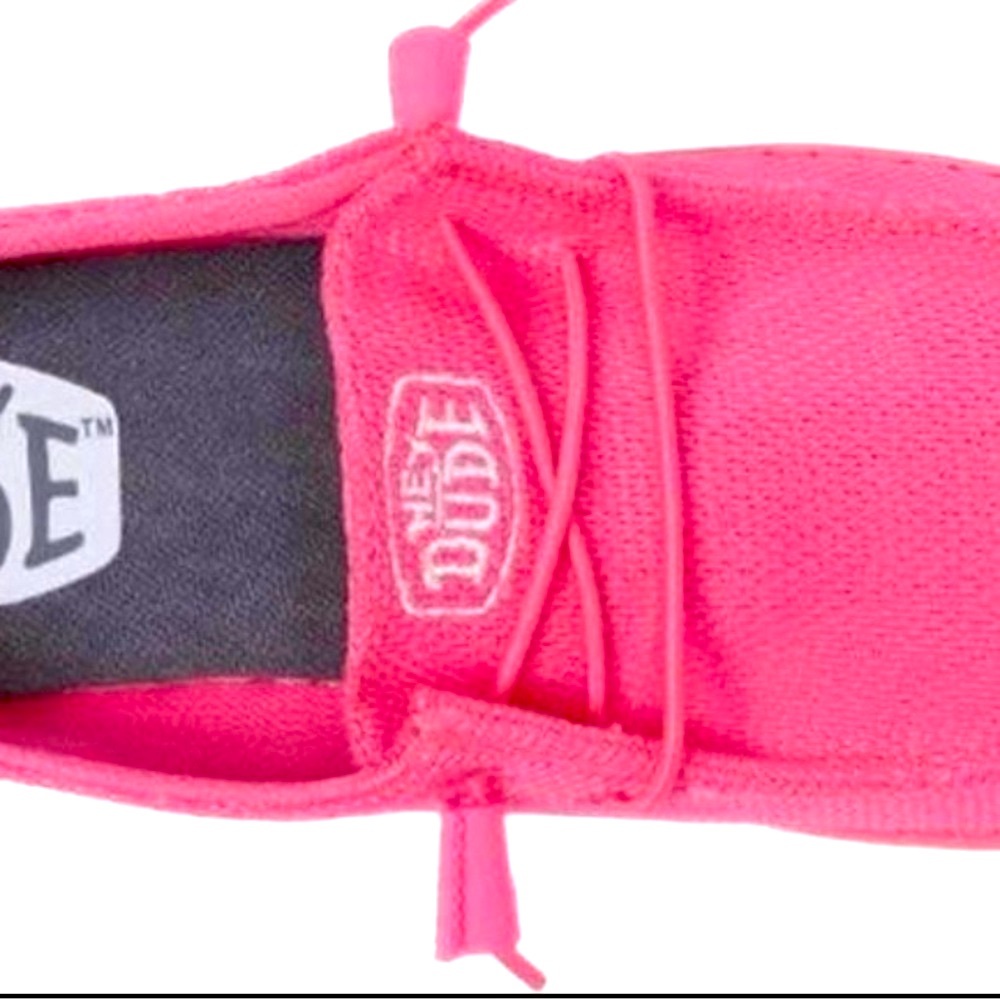 Womenâs Hey dudes, Electric pink size 8/8.5 - Picture 3 of 8